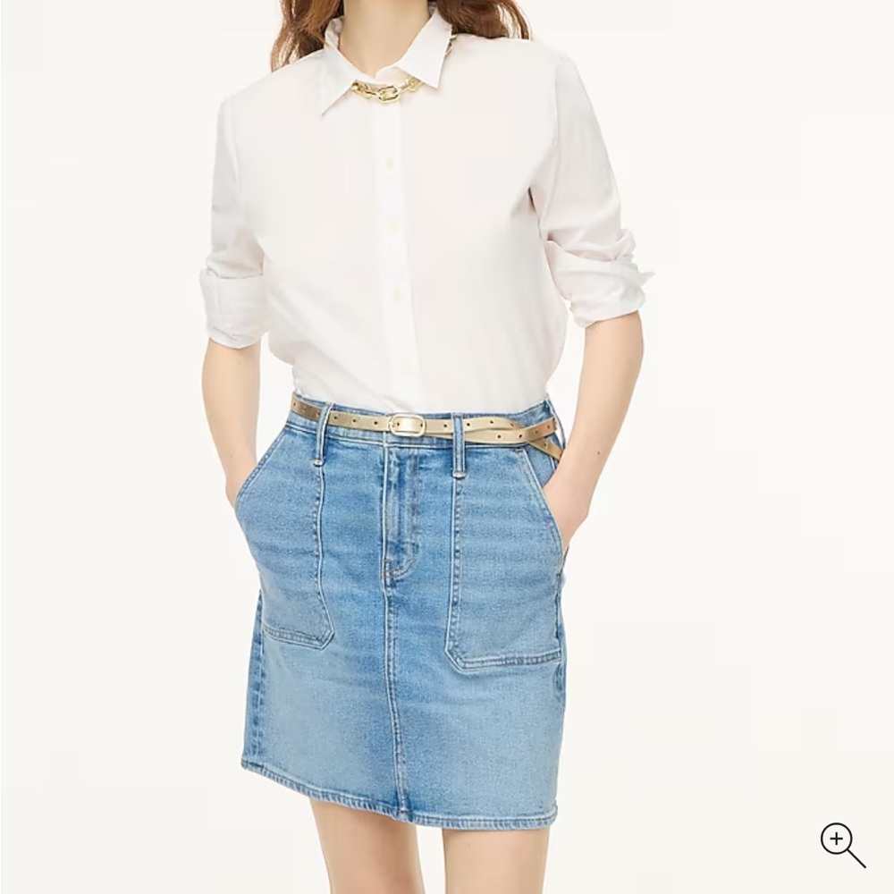 J. Crew Light Blue Denim Mini Skirt plus size 22